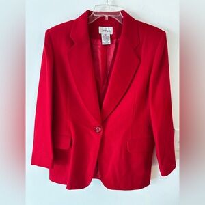 Worthington Red Wool Classic Vintage Blazer size 12 women’s